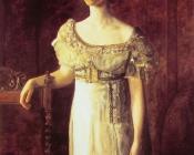 托马斯伊肯斯 - The Old Fashioned Dress-Portrait of Miss Helen Parker